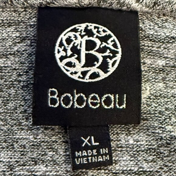 Bobeau One Button Cardigan/Wrap an Asymmetrical Hem Heather Gray Size XL - Picture 9 of 11